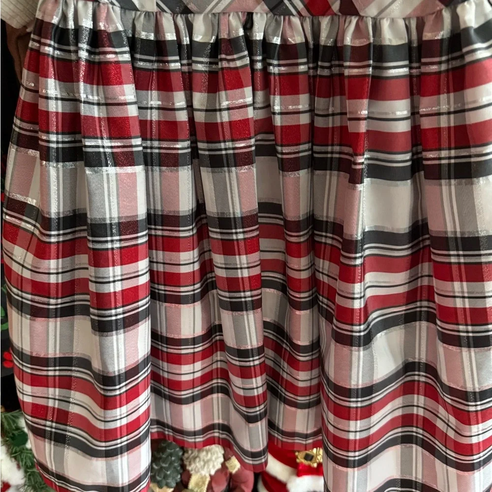 Bonnie Jean Christmas Holiday Plaid Sleeveless Party Dress  8 - Picture 3 of 9